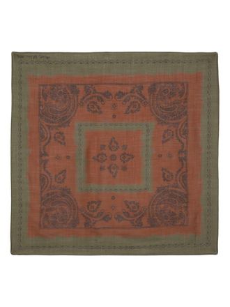 Acne Studios Wollen sjaal met paisley-print - Groen