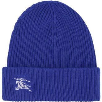 ニットキャップ・ビーニー Burberry Electric Blue Cashmere Beanie Hat Ribbed Cashmere Beanie in Knight - Men | Burberry® Official