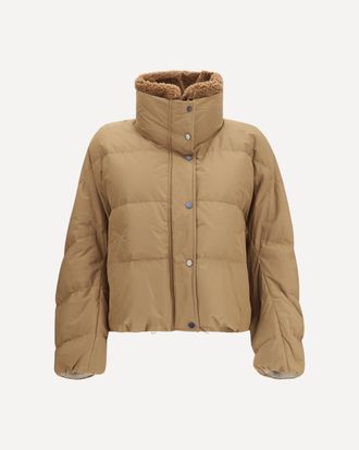 Brunello Cucinelli Giacca imbottita con collo in montone Woman 44