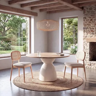 Maisons du monde L&aacute;mpara de techo de bamb&uacute;, d. 81 cm