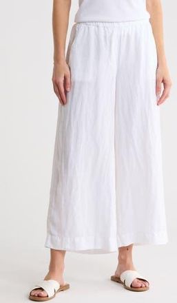 Frank & Eileen Pull-On Wide Leg Cotton Pants in White at Nordstrom Rack, Size Xx-Small