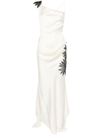 Victoria Beckham Cami gown - women - Acetate/Viscose/Polyester/Polyamide - 6 - White