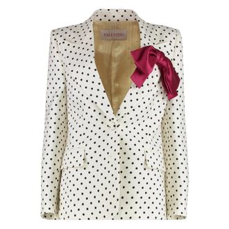Valentino Garavani Jassen, Dames, Beige, M, Supergran Plusdepois Print Jacket