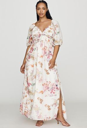 Anthropologie Lulus Madison V-Neck Midi Dress