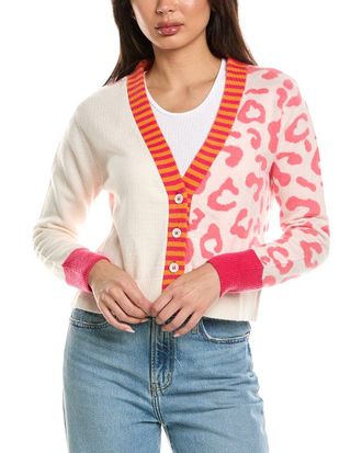 Brodie Mix Animal Wool & Cashmere-Blend Cardigan