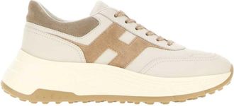 Hogan Beige Hi-Fi Suede Sneakers