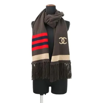 Chanel Vintage, unisex, Zwart, ONE Size, Pre-owned Cashmere Sjaal