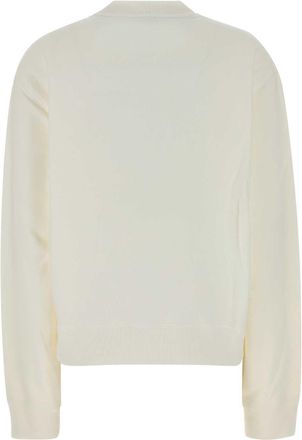 Prada Womens Sweater White Cotton