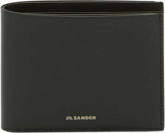 Jil Sander leather bi-fold wallet - men - Calf Leather - One Size - Black