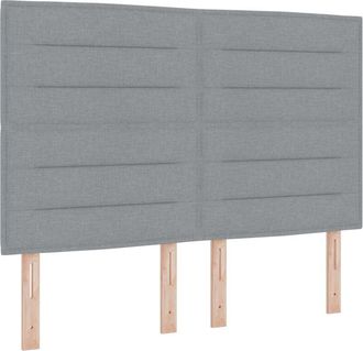 vidaXL Cabecero Con Cabecera Manual Gris Claro 140 Cm Tela Vidaxl