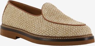 Jacques Solovière Mokassins aus geflochtenem Bast Lex