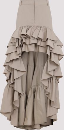 Moschino Womens Cotton Long Skirt - Tan - Size EU 36 (Womens)