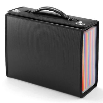 OEM Bolsa Organizadora De Documentos Tipo Acorde&oacute;n, Expandible, Con 24 Bolsillos, Para Documentos Y Recibos, Fabricada En Pl&aacute;stico Y Papel, Ideal Para Ofi