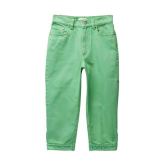 Versace Cropped Jeans, female, Green, Size: W27 Capri Jeans
