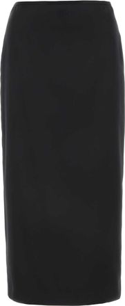 Miu Miu Womens Black Stretch Silk Skirt - Size EU 38 (Womens)