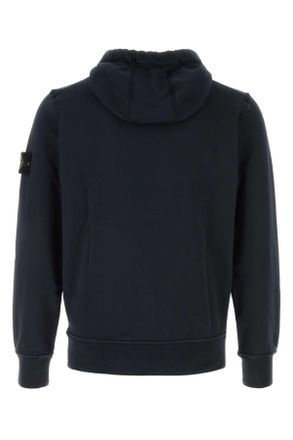 Stone Island Mens Sweater Hoodie Navy Cotton