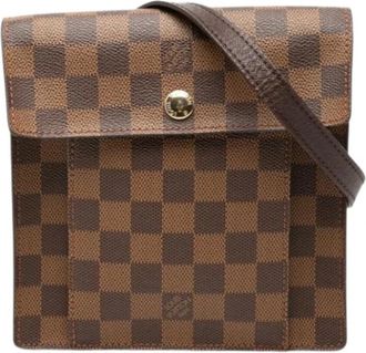Louis Vuitton Pre-owned Monogram Canvas Shoulder Bag - Dames - Vintage Schoudertas - Bruin - ONE Size - Leer - Vintage