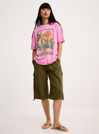 Billabong Womens Feel The Heat pink T-shirt