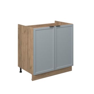 Vicco Armario Bajo Para Fregadero Fame-line, Azul Claro-gris, 80 Cm Sin Encimera Vicco