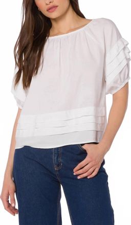 Velvet Heart Tasha Puff Sleeve Top In Optic White