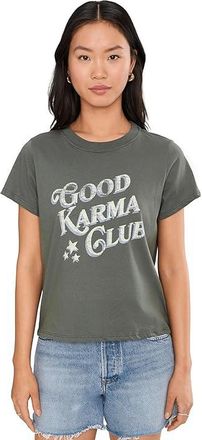 Spiritual Gangster Karma Club Lila T-Shirts Womens Clothing Vintage Black : SM, Cotton