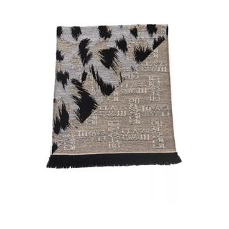 Cavalli Accessoires, Heren, Grijs, ONE Size, Wol, Animalier Fantasy Logo Sjaal
