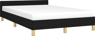 vidaXL Estructura De Cama Sin Colch&oacute;n Tela Negro 120x200 Cm Vidaxl