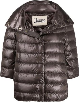 Herno Bruine Nylon Ultralight Jas - Dames - Winterjassen - Bruin - XS - Nylon - Jassen
