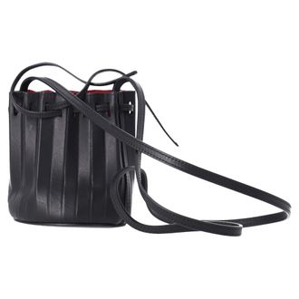 Mansur Gavriel Pre-owned Womens Mini Pleated Bucket Bag in Black Lamb Leather - One Size