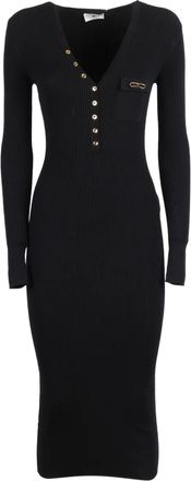 Elisabetta Franchi Abito con scollo a V - Nero