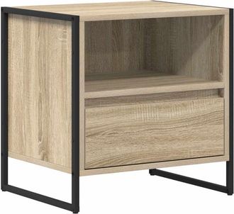 vidaXL Mesa De Noche Sonoma 50 X 39,5 X 50 Cm Madera Contrachapada Vidaxl