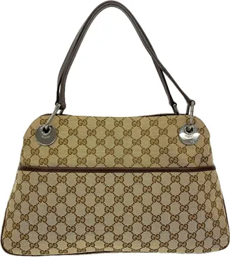 Gucci Beige Canvas Tote Bag (Pre-Owned)