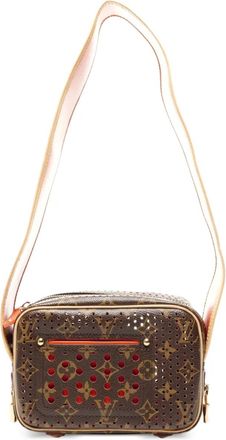Louis Vuitton 2006 mini Monogram Perfo Trocadero shoulder bag - Bruin