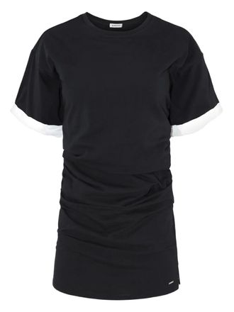 SIMKHAI Cody short-sleeve mini dress - women - Cotton/Elastane - L - Black