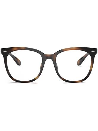 Ray-Ban square-frame glasses - unisex - Acetate - 53 - Brown