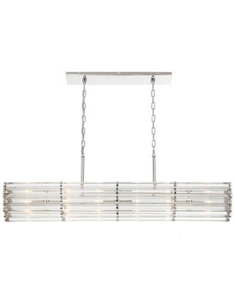 Crystorama Elliot 6 Light Polished Nickel Linear Chandelier