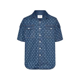 Marine Serre Moon-pattern Denim Shirt