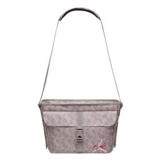 Nike Jordan Air Jordan Buckle Brand Logo Casual Shoulder Bag Messenger Bag Large Capacity Gray DV5362-001