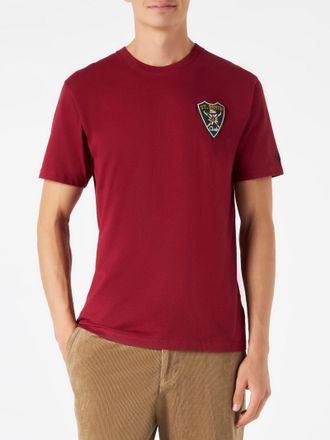MC2 Saint Barth Man Burgundy T-shirt With Print