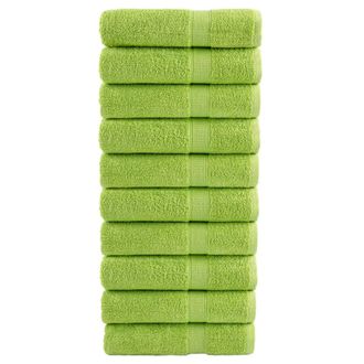 Berkfield Home Premium Shower Towels SOLUND 10 pcs Apple Green 70x140 cm 600 gsm