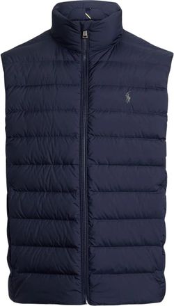Ralph Lauren Gewatteerd Mockneck Vest - Heren - Bodywarmers - Blauw - S - Polyester - Jassen