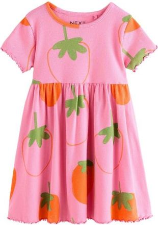Next Kids Strawberry Rib Jersey Dress in Pink at Nordstrom, Size 12-18M