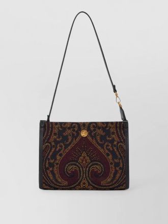 Etro paisley shoulder bag gold tone hardware strap