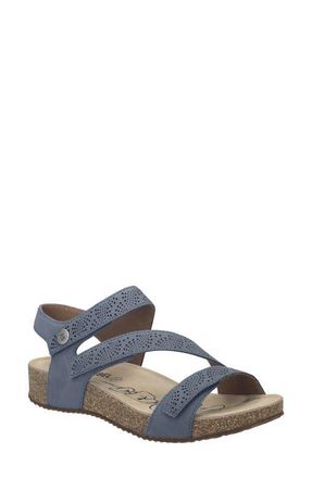 Josef Seibel Tonga 78 Ankle Strap Platform Wedge Sandal in Indigo at Nordstrom, Size 10-10.5Us