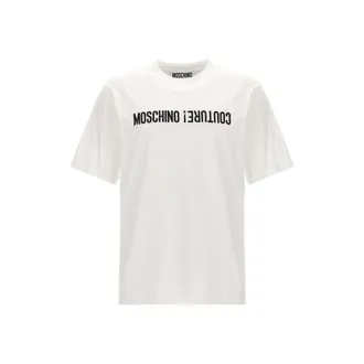 Moschino Logo-Print Cotton T-Shirt - White