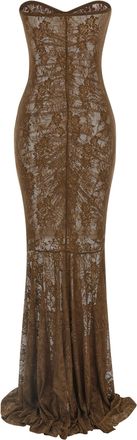 Norma Kamali Womens Bicolor Polyamide Long Dress