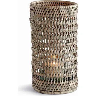 Napa Home & Garden Burma Rattan Hurricane in Gray at Nordstrom, Size Small