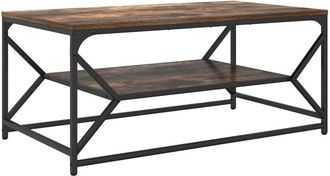 vidaXL Coffee Table Smoked oak 90 x 50 x 40 cm Vidaxl
