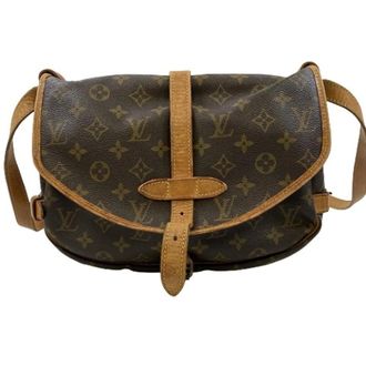 Louis Vuitton Pre-owned Cross Body Bags, female, Brown, Size: ONE SIZE Pre-owned Saumur messenger bag