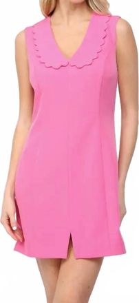 Fate Womens Scalloped Peter Pan Collar Dress In Pink